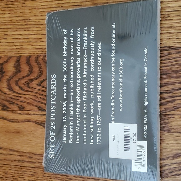 NEW (Factory Sealed) Set of 25 postcards The Quotes of Benjamin Franklin - Picture 2 of 3